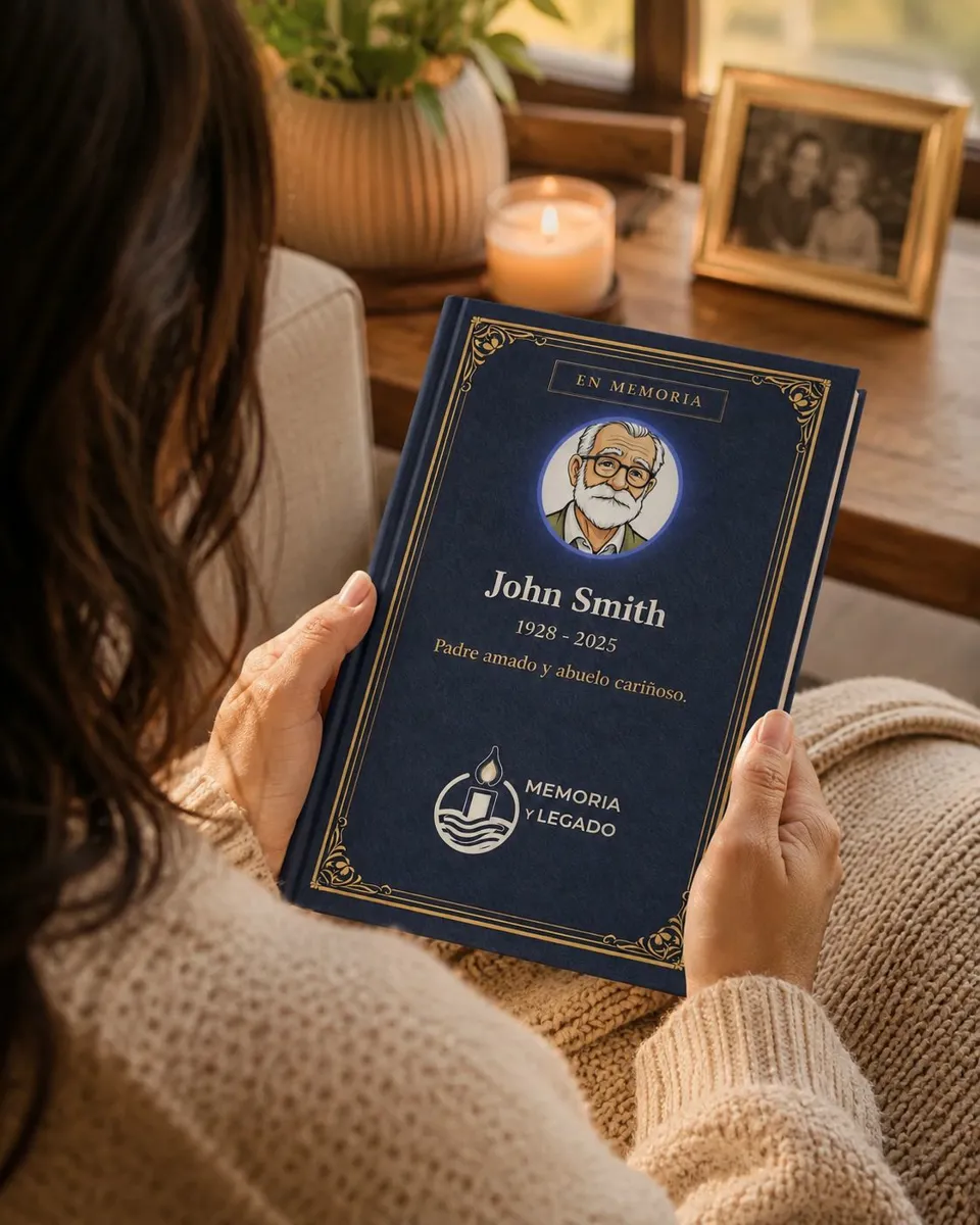 Libro de condolencias digital para tanatorios: recuerdos en PDF y libro impreso para familias